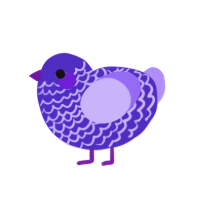 (unnamed), a indigo and lilac chicken with a lace pattern