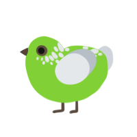 Creeper, a grass and mist chicken with a neck-speckle pattern