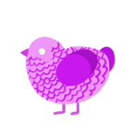 (unnamed), a lavender and amethyst chicken with a lace pattern