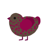 (unnamed), a bark and maroon chicken with a speckle pattern