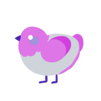 (unnamed), a mist and orchid chicken with a head pattern
