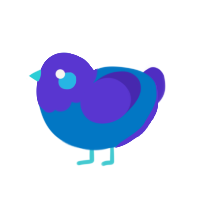 birthday bash 5, a sapphire and indigo chicken with a head pattern