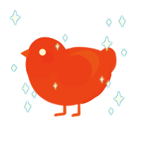 A sky chicken with a head pattern