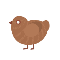 Graham Cracker, a brown chicken with a lace pattern