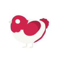 (unnamed), a white and crimson chicken with a head pattern