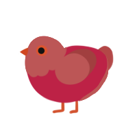(unnamed), a crimson and red chicken with a head pattern