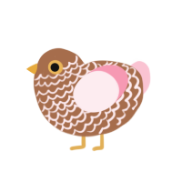 (unnamed), a brown and rose chicken with a lace pattern