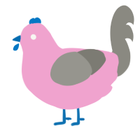 American Cream, a pink and ash chicken