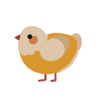 (unnamed), a orange and beige chicken with a head pattern