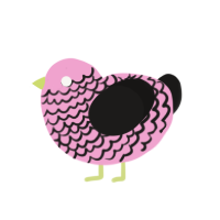 (unnamed), a pink and sable chicken with a lace pattern