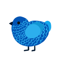 (unnamed), a ultramarine and sky chicken with a lace pattern
