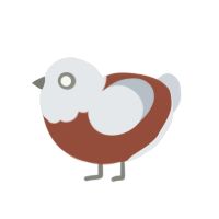 A russet and mist chicken with a head pattern