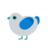 A mist and sapphire chicken