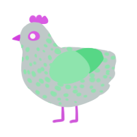 influenza, a silver and spring chicken with a speckle pattern