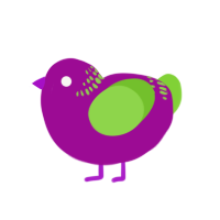 A plum and grass chicken with a neck-band pattern