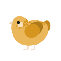 A honey and ochre chicken with a neck-speckle pattern