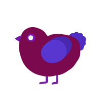 A wine and indigo chicken