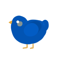 A ultramarine chicken with a neck-band pattern