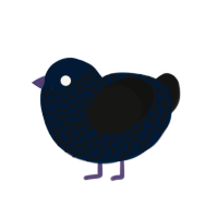 A tumblr and black chicken with a lace pattern