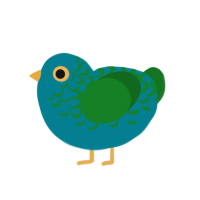 A sea and leaf chicken with a half-lace pattern