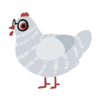 Bok, a mist chicken with a bar pattern