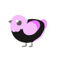 A sable and lavender chicken with a head pattern