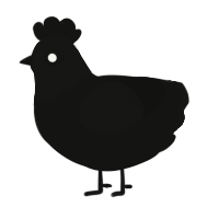 Blackstar, a black chicken with a head pattern