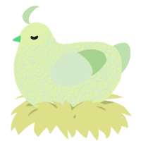 A apple and gluppy chicken with a double-lace pattern
