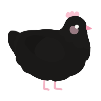 A sable chicken with a bar pattern