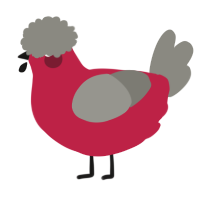 A crimson and ash chicken