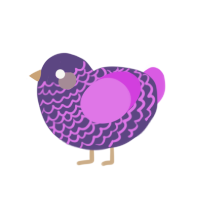 A overcast and orchid chicken with a lace pattern