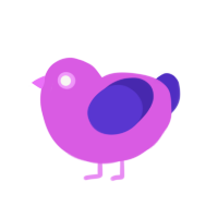 A orchid and indigo chicken