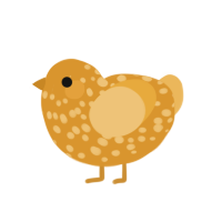 A orange and honey chicken with a speckle pattern