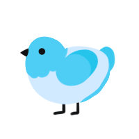 A white and aqua chicken with a head pattern
