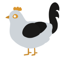 A mist and sable chicken
