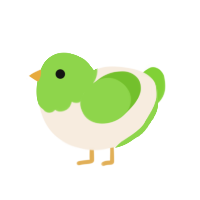 A cream and grass chicken with a head pattern