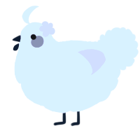 A rose chicken with a lace pattern