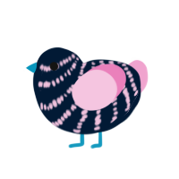 Nyquill, a tumblr and pink chicken with a bar pattern