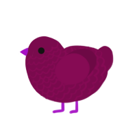 A wine chicken with a lace pattern