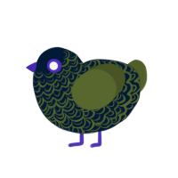 A tumblr and olive chicken with a double-lace pattern