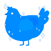 Twitter, a sapphire chicken