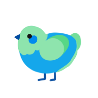 A sky and spring chicken with a head pattern