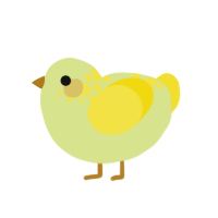 A lemon and yellow chicken with a neck-speckle pattern