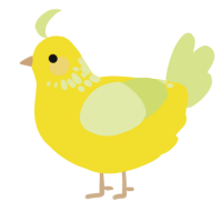A yellow and lemon chicken with a neck-speckle pattern