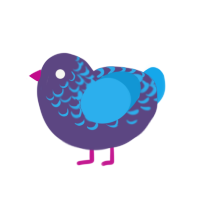 A overcast and sky chicken with a half-lace pattern