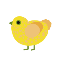 A yellow and honey chicken with a speckle pattern
