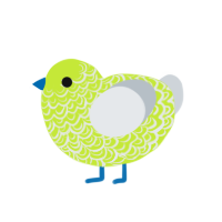 (unnamed), a lime and mist chicken with a double-lace pattern