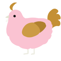 A rose and gold chicken