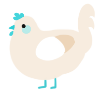 A cream chicken