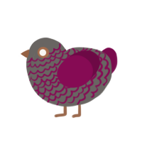 (unnamed), a grey and wine chicken with a lace pattern